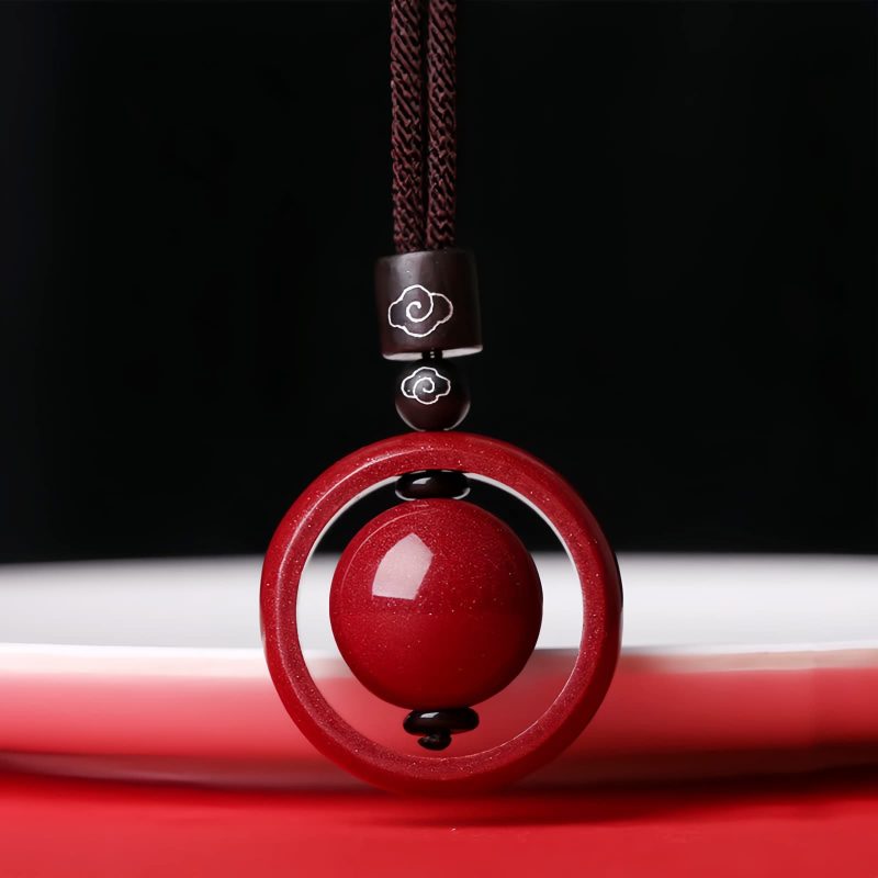 Tibetan Cinnabar Om Mani Padme Hum Pendant Necklace Tibetan Cinnabar Om Mani Padme Hum Pendant Necklace