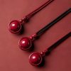 Tibetan Cinnabar Om Mani Padme Hum Pendant Necklace Tibetan Cinnabar Om Mani Padme Hum Pendant Necklace
