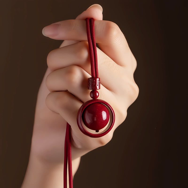 Tibetan Cinnabar Om Mani Padme Hum Pendant Necklace Tibetan Cinnabar Om Mani Padme Hum Pendant Necklace