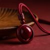 Tibetan Cinnabar Om Mani Padme Hum Pendant Necklace Tibetan Cinnabar Om Mani Padme Hum Pendant Necklace