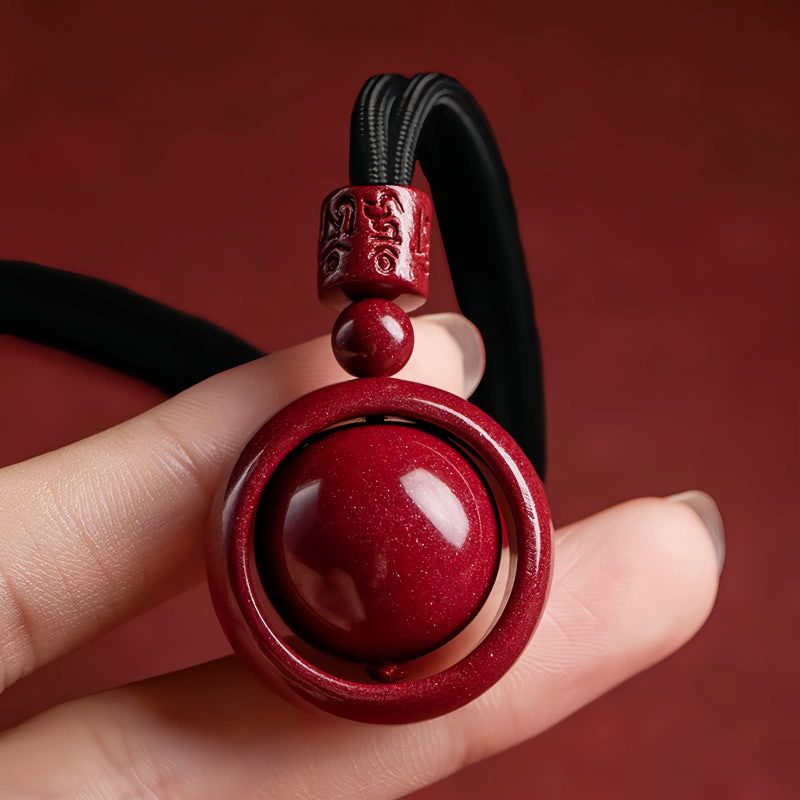 Tibetan Cinnabar Om Mani Padme Hum Pendant Necklace Tibetan Cinnabar Om Mani Padme Hum Pendant Necklace