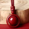 Tibetan Cinnabar Om Mani Padme Hum Pendant Necklace Tibetan Cinnabar Om Mani Padme Hum Pendant Necklace