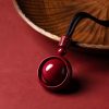 Tibetan Cinnabar Om Mani Padme Hum Pendant Necklace Tibetan Cinnabar Om Mani Padme Hum Pendant Necklace