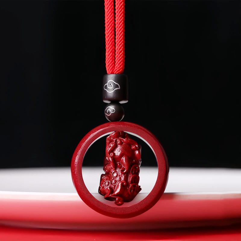 Tibetan Cinnabar Om Mani Padme Hum Pendant Necklace Tibetan Cinnabar Om Mani Padme Hum Pendant Necklace