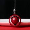Tibetan Cinnabar Om Mani Padme Hum Pendant Necklace Tibetan Cinnabar Om Mani Padme Hum Pendant Necklace