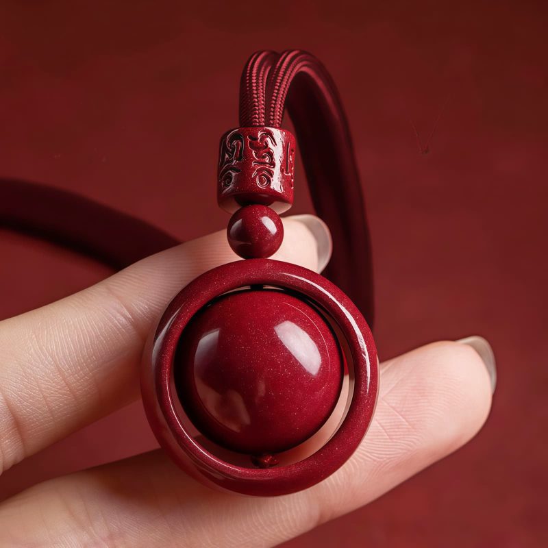 Tibetan Cinnabar Om Mani Padme Hum Pendant Necklace Tibetan Cinnabar Om Mani Padme Hum Pendant Necklace