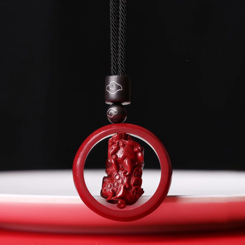 Tibetan Cinnabar Om Mani Padme Hum Pendant Necklace Tibetan Cinnabar Om Mani Padme Hum Pendant Necklace