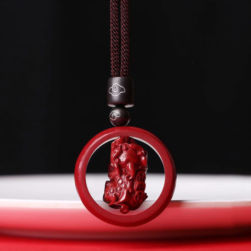 Tibetan Cinnabar Om Mani Padme Hum Pendant Necklace Tibetan Cinnabar Om Mani Padme Hum Pendant Necklace