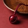 Tibetan Cinnabar Om Mani Padme Hum Pendant Necklace Tibetan Cinnabar Om Mani Padme Hum Pendant Necklace