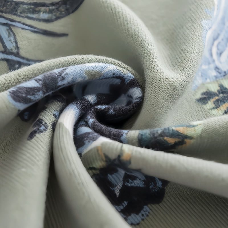 Tibetan Polyester Rose Print Shawl Tibetan Polyester Rose Print Shawl