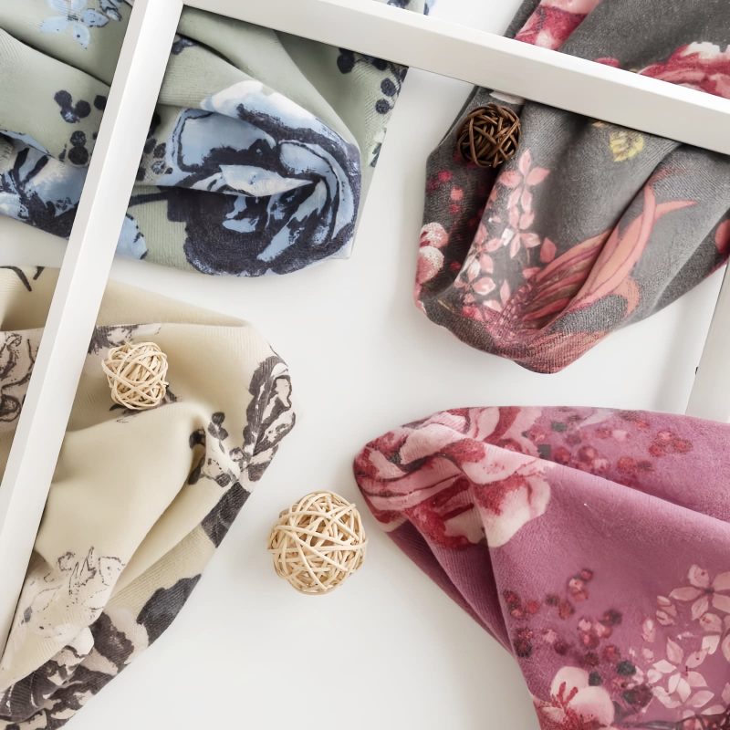 Tibetan Polyester Rose Print Shawl Tibetan Polyester Rose Print Shawl