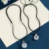 White Agate Pi Xiu Necklace with Sterling Silver and Sandalwood White Agate Pi Xiu Necklace with Sterling Silver and Sandalwood