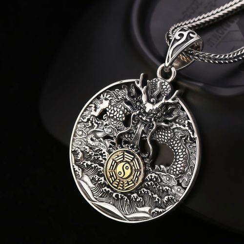 Collar con Colgante de Cobre Yin Yang y Bagua Collar con Colgante de Cobre Yin Yang y Bagua