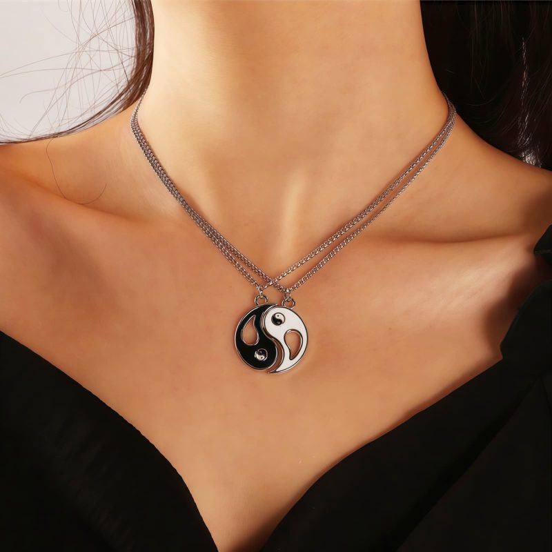 Yin Yang Alloy Couple Necklace Yin Yang Alloy Couple Necklace