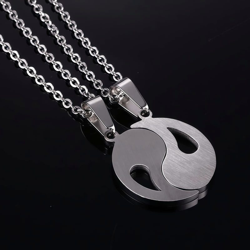 Yin Yang Alloy Couple Necklace Yin Yang Alloy Couple Necklace
