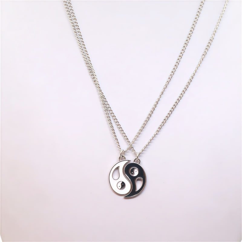 Yin Yang Alloy Couple Necklace Yin Yang Alloy Couple Necklace