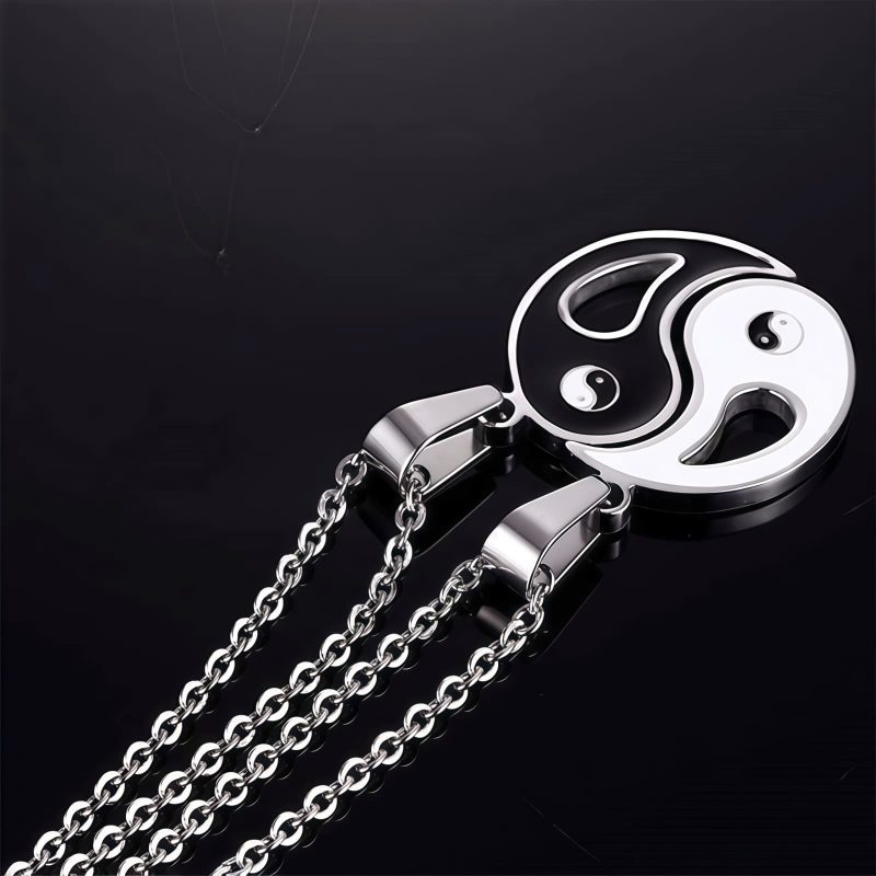 Yin Yang Alloy Couple Necklace Yin Yang Alloy Couple Necklace