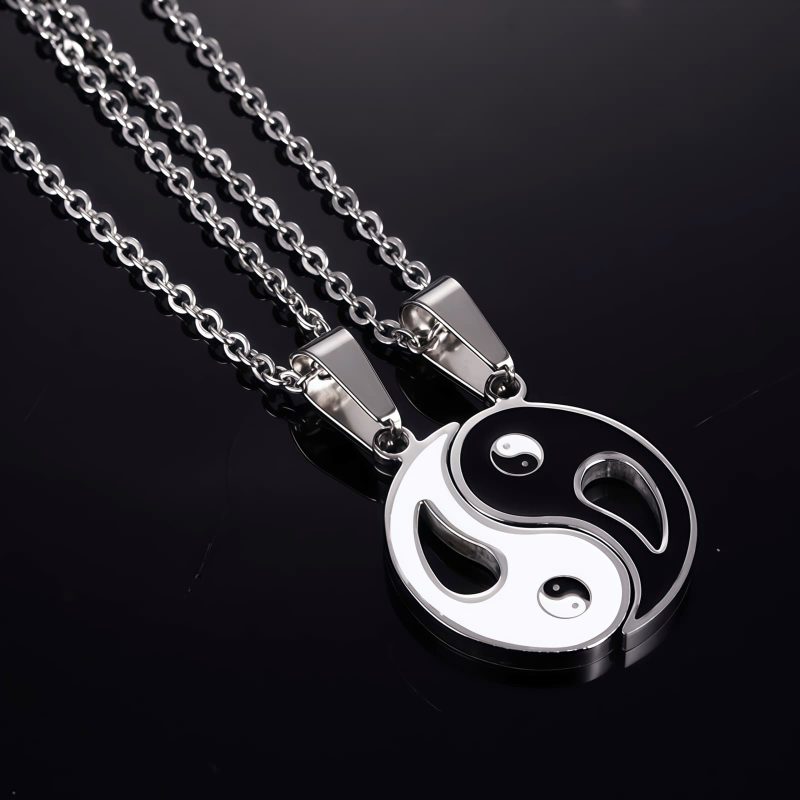 Yin Yang Alloy Couple Necklace Yin Yang Alloy Couple Necklace