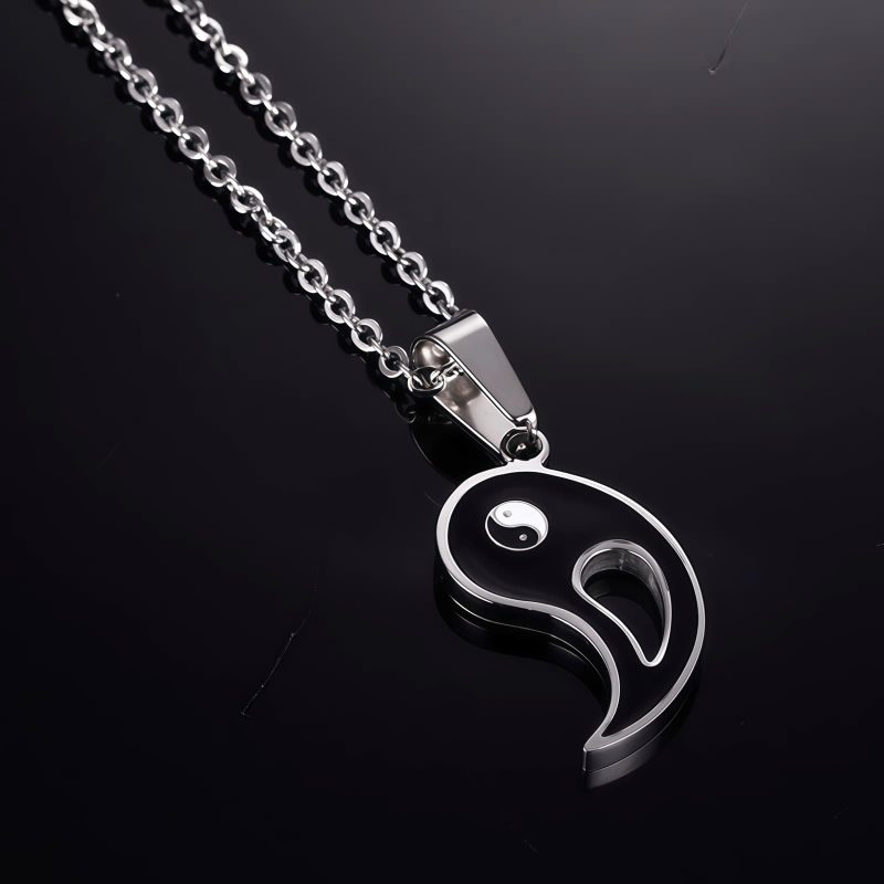 Yin Yang Alloy Couple Necklace Yin Yang Alloy Couple Necklace
