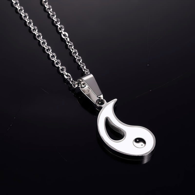 Yin Yang Alloy Couple Necklace Yin Yang Alloy Couple Necklace
