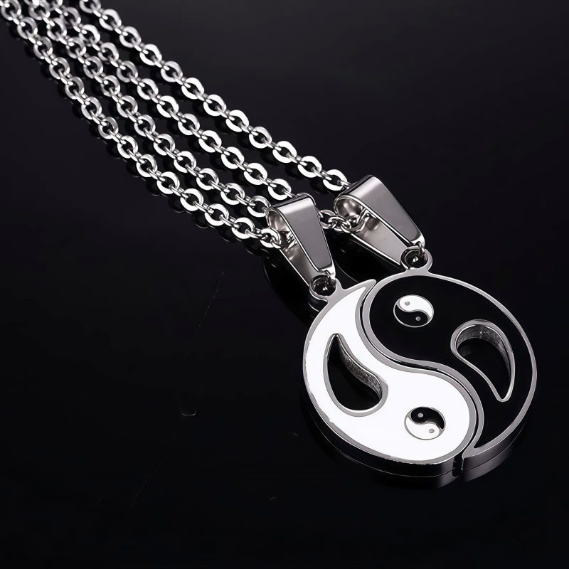 Yin Yang Alloy Couple Necklace Yin Yang Alloy Couple Necklace