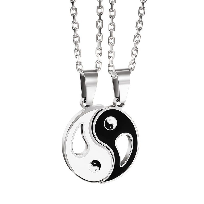 Yin Yang Alloy Couple Necklace Yin Yang Alloy Couple Necklace