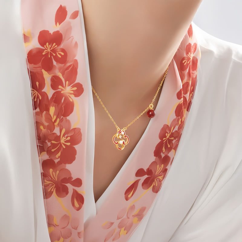 925 Silver Four Leaf Clover Koi Fish Wealth Set 925 Silver Four Leaf Clover Koi Fish Wealth Set