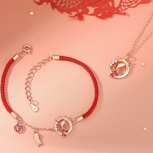 925 Silver Year of the Dragon Koi Fish Necklace