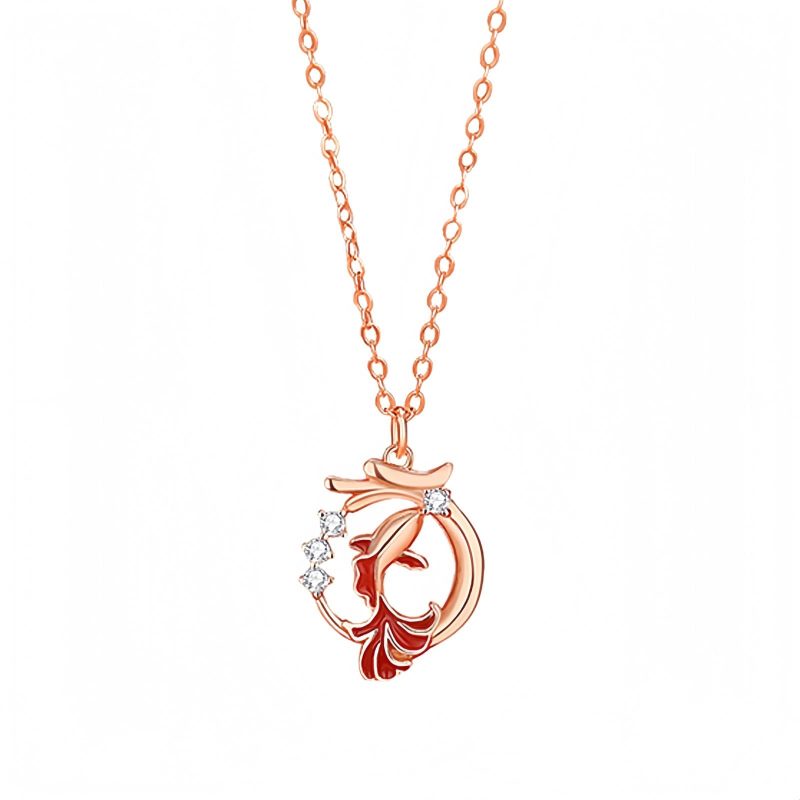 925 Silver Year of the Dragon Koi Fish Necklace 925 Silver Year of the Dragon Koi Fish Necklace