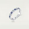 925 Silver Evil Eye Heart Blessing Ring 925 Silver Evil Eye Heart Blessing Ring