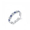 925 Silver Evil Eye Heart Blessing Ring 925 Silver Evil Eye Heart Blessing Ring