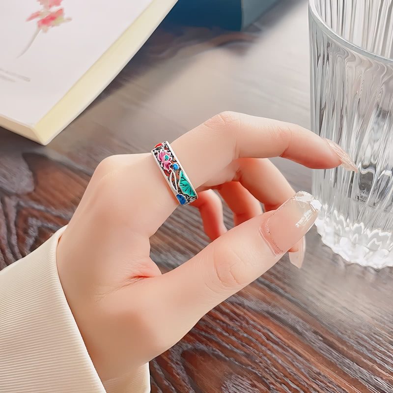 925 Silver Koi Fish Goes Well Ring 925 Silver Koi Fish Goes Well Ring