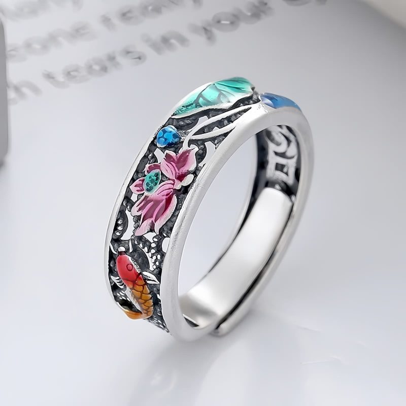 925 Silver Koi Fish Goes Well Ring 925 Silver Koi Fish Goes Well Ring