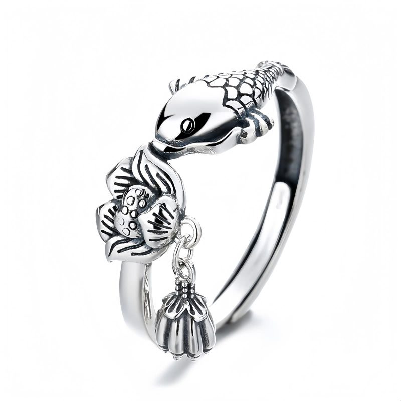 925 Silver Koi Fish Success Ring 925 Silver Koi Fish Success Ring