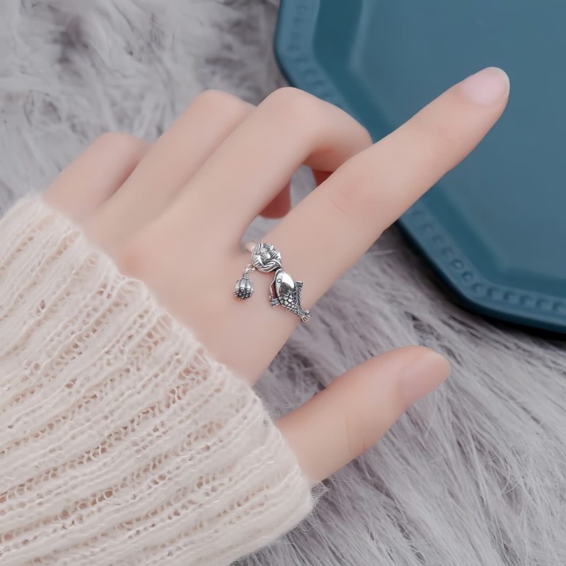 925 Silver Koi Fish Success Ring 925 Silver Koi Fish Success Ring