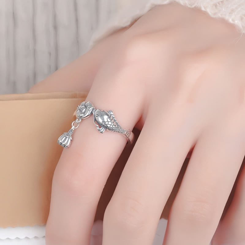 925 Silver Koi Fish Success Ring 925 Silver Koi Fish Success Ring