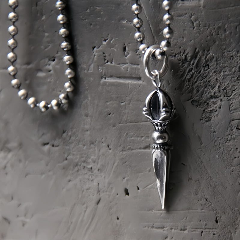 925 Sterling Silver Dorje Vajra Strength Necklace Pendant 925 Sterling Silver Dorje Vajra Strength Necklace Pendant
