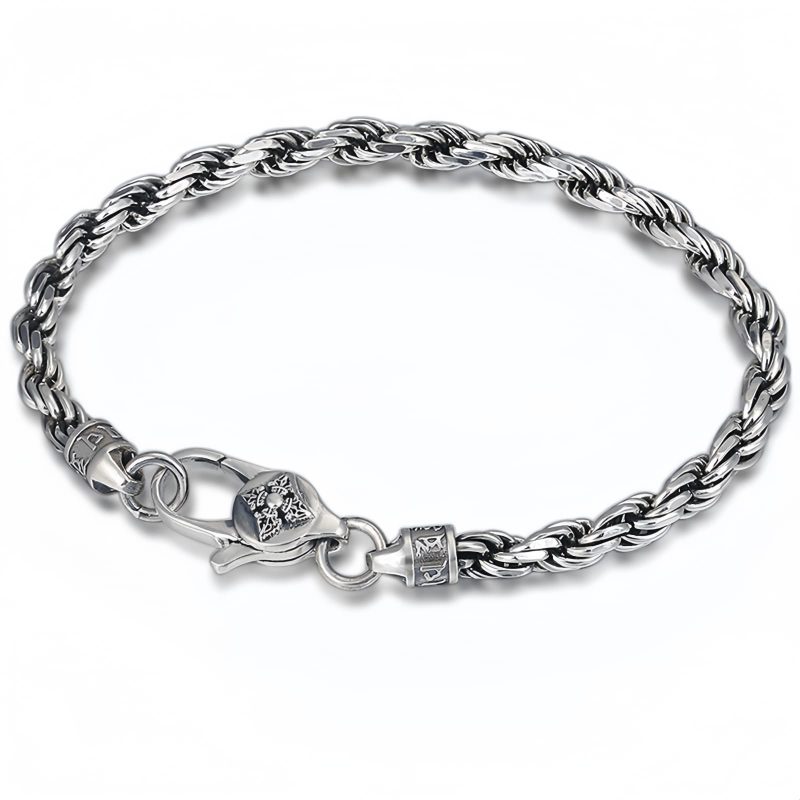 925 Sterling Silver Tibet Om Mani Padme Hum Double Dorje Peace Love Bracelet 925 Sterling Silver Tibet Om Mani Padme Hum Double Dorje Peace Love Bracelet