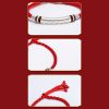 Pulsera de Plata de Ley 999 Om Mani Padme Hum para la Fortaleza 999 Sterling Silver Om Mani Padme Hum Strength Bracelet