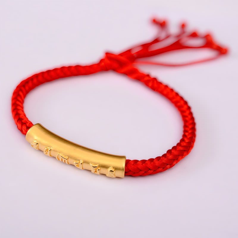 Pulsera de Plata de Ley 999 Om Mani Padme Hum para la Fortaleza 999 Sterling Silver Om Mani Padme Hum Strength Bracelet