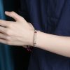 Pulsera de Plata de Ley 999 Om Mani Padme Hum para la Fortaleza 999 Sterling Silver Om Mani Padme Hum Strength Bracelet