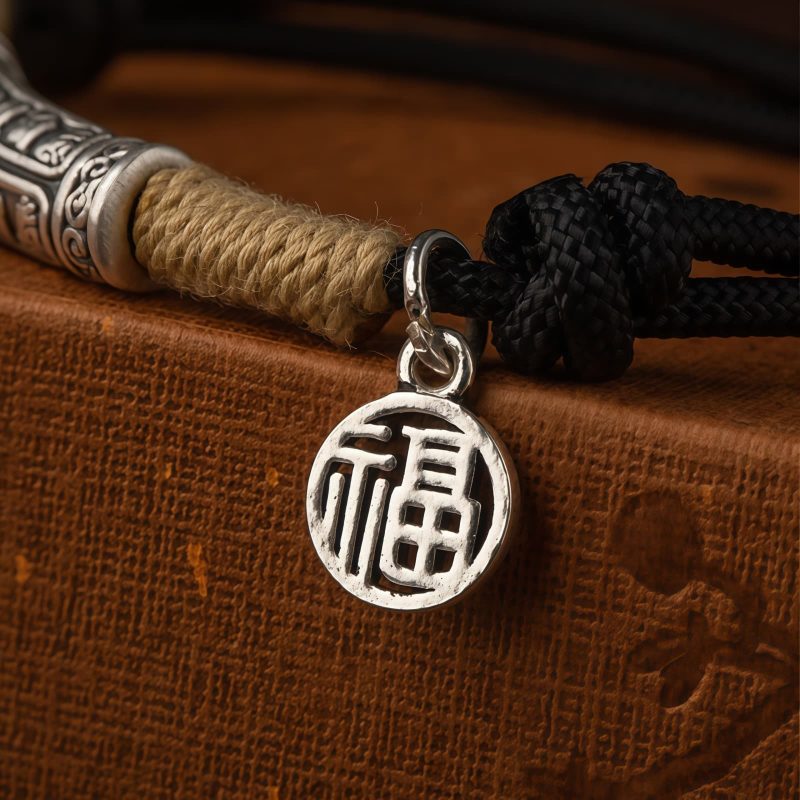 999 Sterling Silver Tibet Om Mani Padme Hum Luck Bracelet 999 Sterling Silver Tibet Om Mani Padme Hum Luck Bracelet