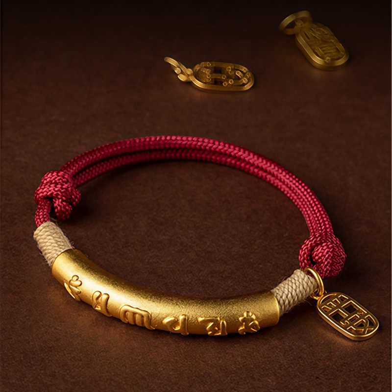 999 Sterling Silver Tibet Om Mani Padme Hum Luck Bracelet 999 Sterling Silver Tibet Om Mani Padme Hum Luck Bracelet