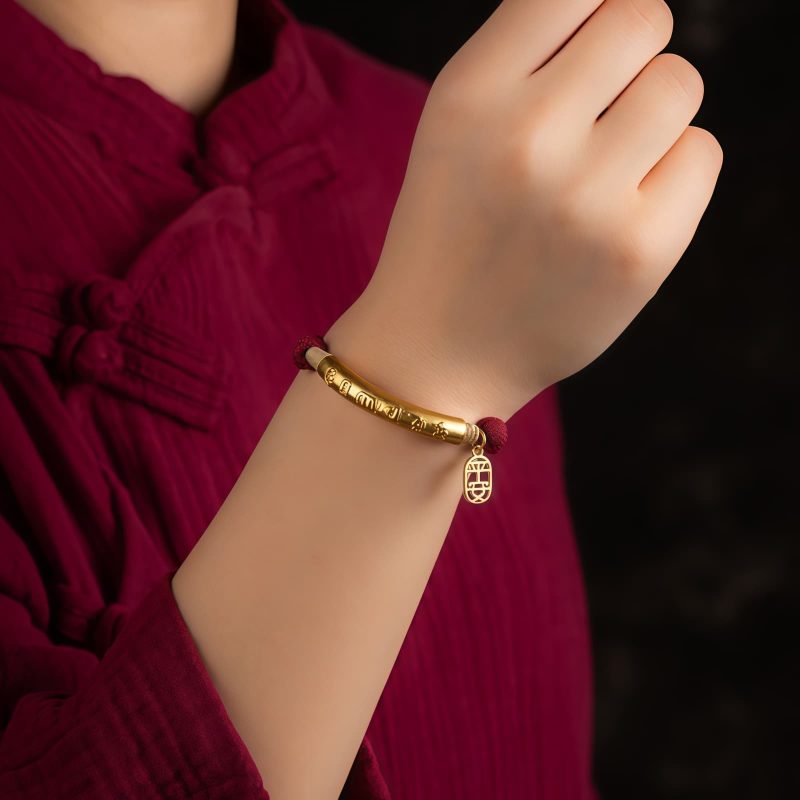 999 Sterling Silver Tibet Om Mani Padme Hum Luck Bracelet 999 Sterling Silver Tibet Om Mani Padme Hum Luck Bracelet