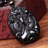 Black Obsidian Koi Fish Strength Pendant Necklace Black Obsidian Koi Fish Strength Pendant Necklace