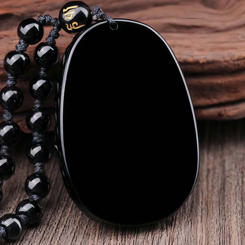 Black Obsidian Koi Fish Strength Pendant Necklace Black Obsidian Koi Fish Strength Pendant Necklace