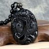 Black Obsidian Koi Fish Strength Pendant Necklace Black Obsidian Koi Fish Strength Pendant Necklace