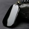 Black Obsidian Koi Fish Strength Necklace Black Obsidian Koi Fish Strength Necklace