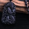 Black Obsidian Koi Fish Strength Necklace Black Obsidian Koi Fish Strength Necklace