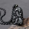 Black Obsidian Koi Fish Strength Necklace Black Obsidian Koi Fish Strength Necklace